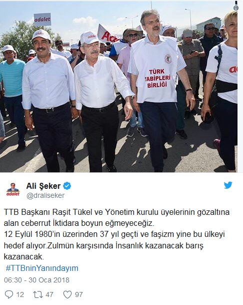 Türk Tabipler Birliği Merkez Konseyi Üyesi Doktorlara Gözaltı 