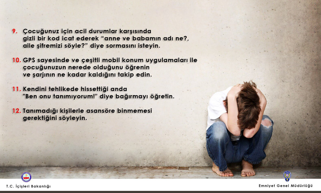 Emniyet'ten anne ve babalara uyarı