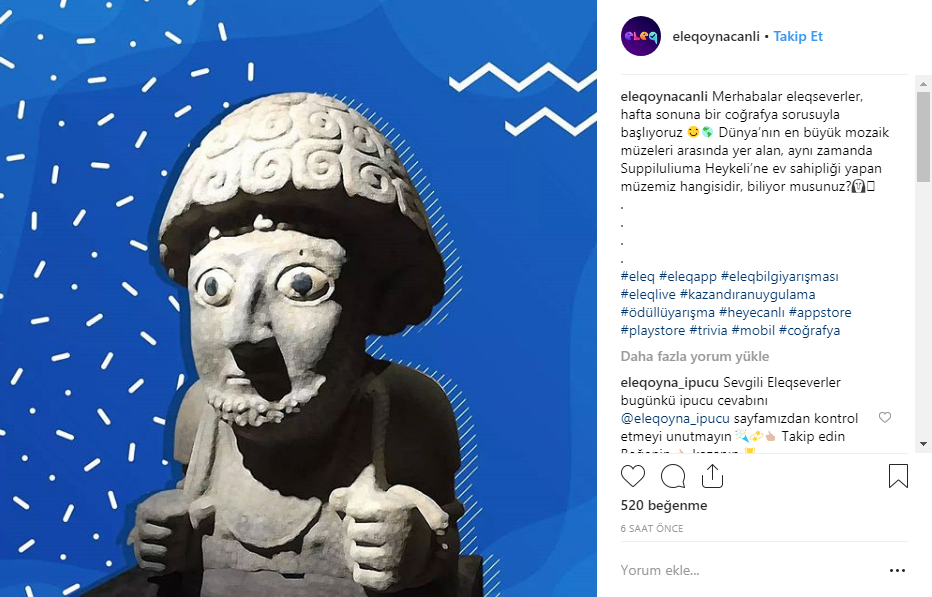 8 Şubat Eleq ipucu cevabı "Şuppiluliuma Heykeli hangi müzededir?"