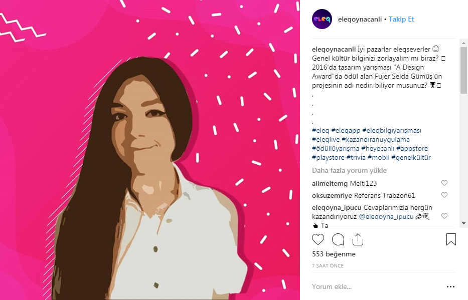 10 Şubat Eleq ipucu A Design Award'da ödül alan Fujer Selda Gümüş'ün projesinin adı nedir?