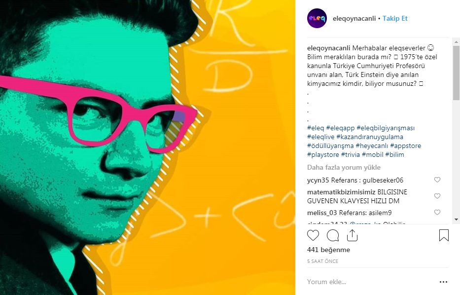 12 Şubat Eleq ipucu cevabı "Türk Einstein diye anılan kimyacı kimdir?"