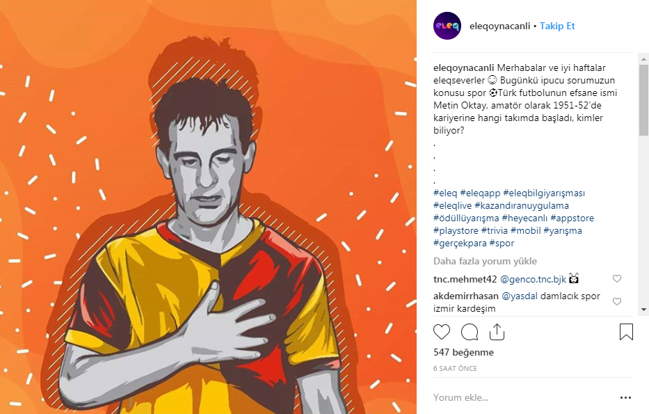 18 Şubat Eleq ipucu cevabı "Metin Oktay kariyerine hangi takımda başladı?"