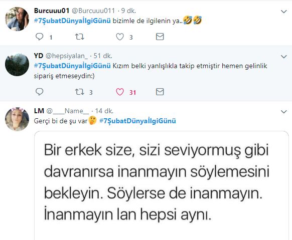 7 Şubat dünya ilgi günü nedir?Neden bugün ilgi günü?