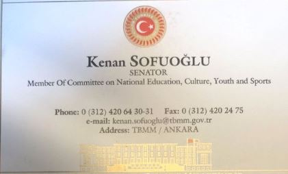 Kenan Sofuoğlu'nun kartvizitine inceleme