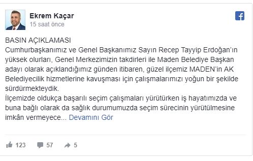 AK Parti ve CHP'de 2 isim adaylıktan çekildi!