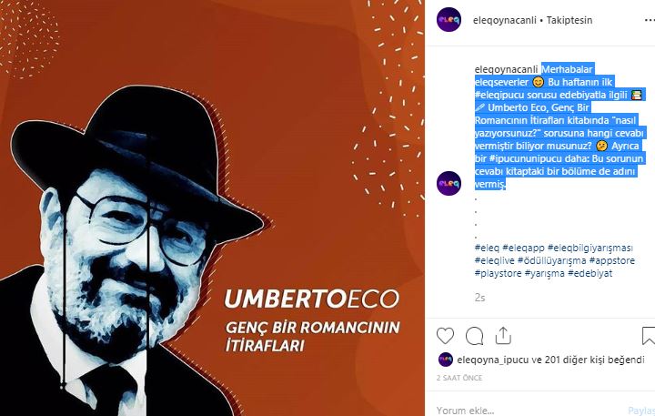 Eleq ipucu cevabı nedir? 10 Nisan Eleq joker kodu nedir?