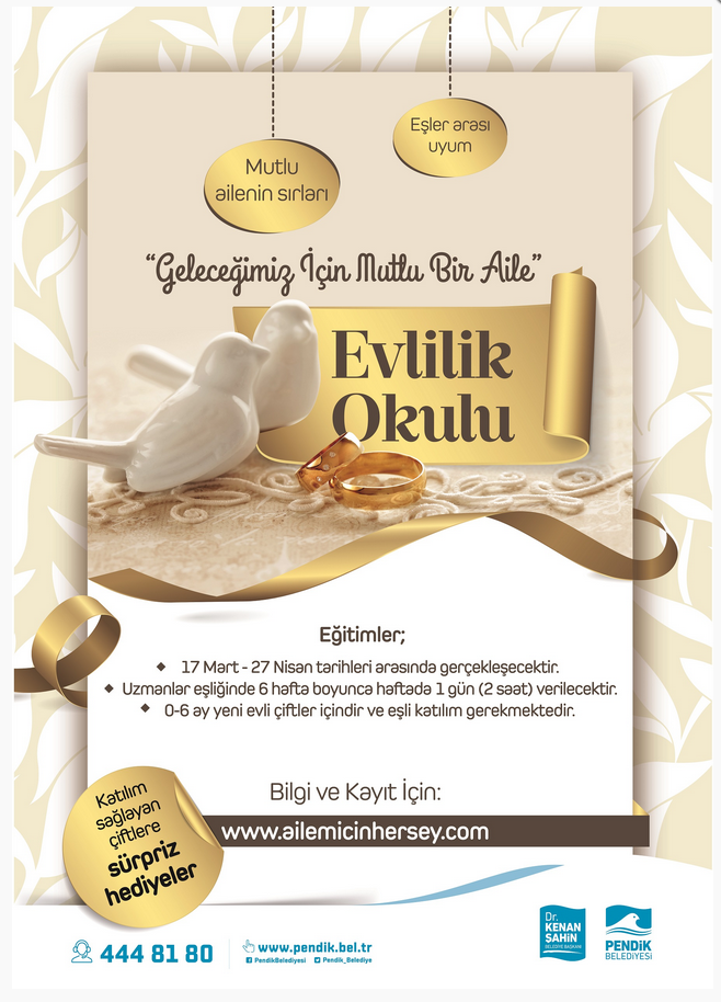Pendik Belediyesi'nden Evlilik Okulu