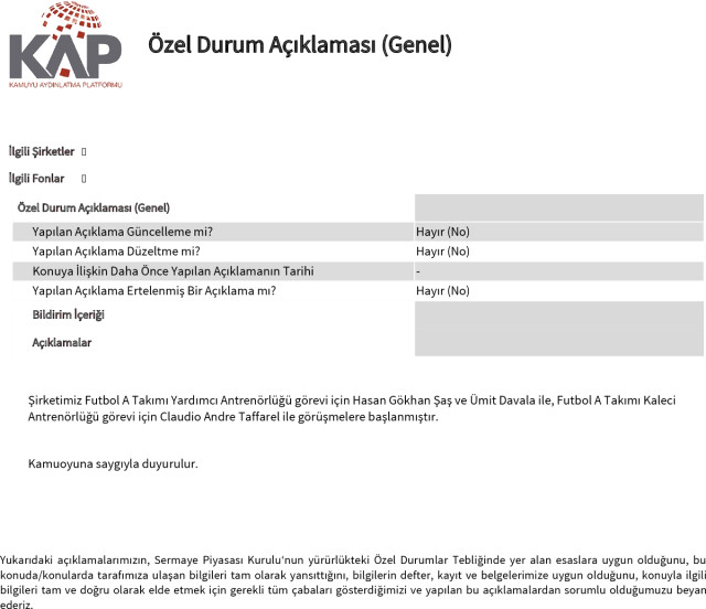 Galatasaray'ın Yardımcı Antrenörleri Kim Oldu