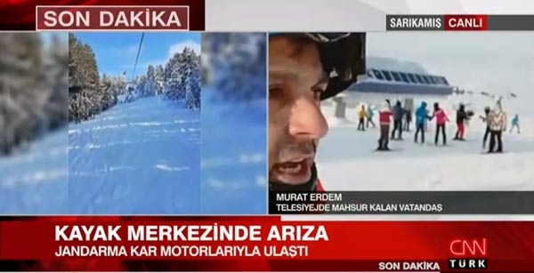 Teleferikte kaza! 300 kişi mahsur kaldı