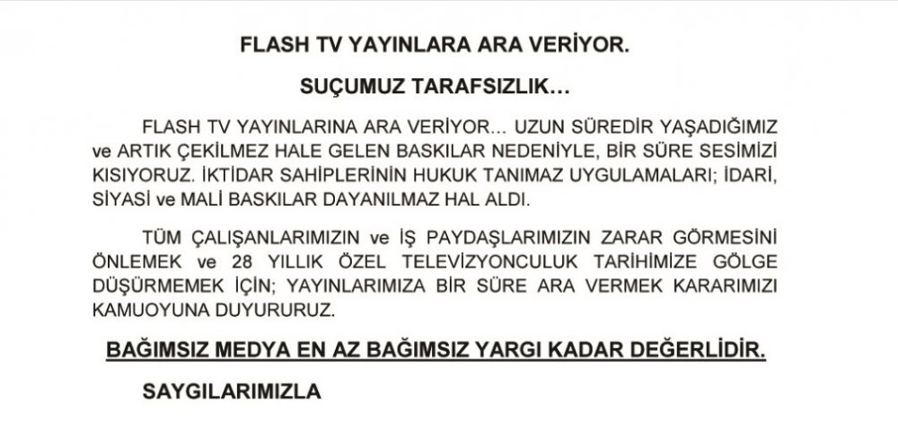 Flash TV kapandı mı? FLASH TV'de neden yayın yok? İşte cevabı