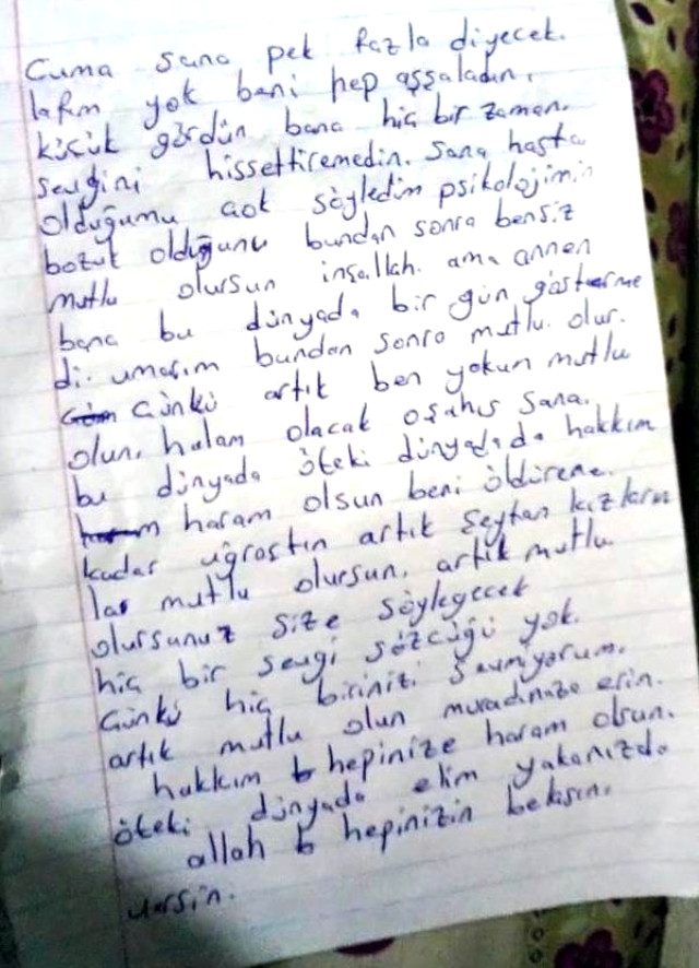 Çocuklarını Öldürüp İntihar Eden Anne'den Geriye Kalan Cinnet Mektubu