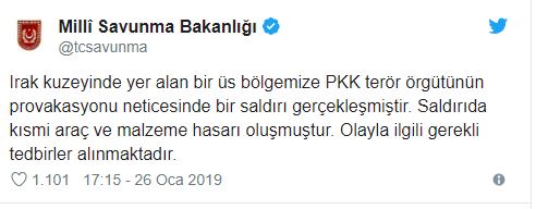 Kuzey Irak'ta Türk askeri üssüne saldırı!