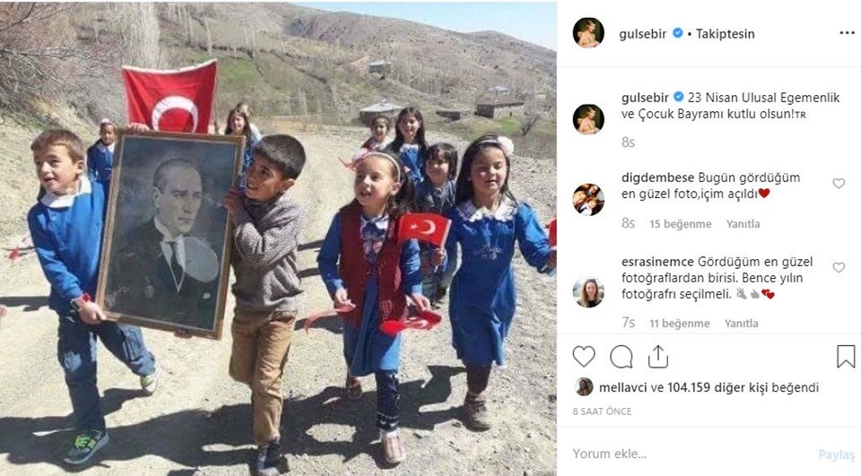 Ünlü isimlerden 23 Nisan kutlamaları