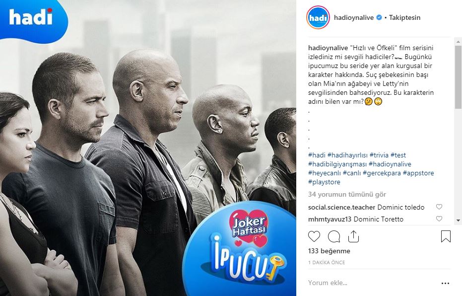 Hızlı ve Öfkeli film serisinde Mia'nın ağabeyi ve Letty'nin sevgilisi kimdir? 