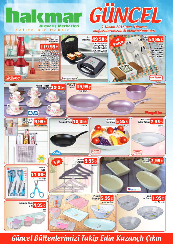Hakmar 6-11 Kasım aktüel ürünler listesi - Hakmar'da bu hafta neler var?