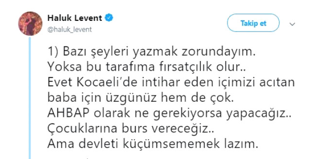 Haluk Levent intihar eden İsmail Devrim'in geride kalan 2 çocuğu için harekete geçti