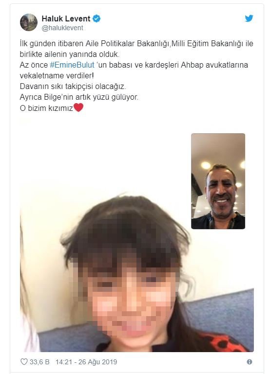 Haluk Levent, Emine Bulut’un kızı ile görüntülü konuştu