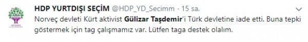 Norveç PKK'lı teröristi iade etti HDP destek çağrısı yaptı