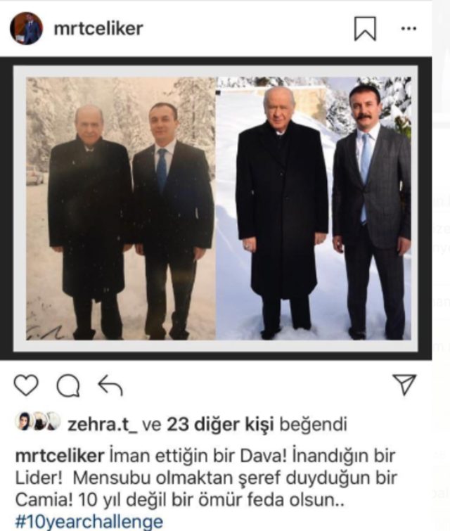 Devlet Bahçeli de #10yearschallenge akımına katıldı!
