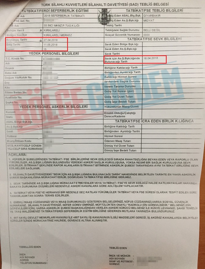 Seferberlik tatbikatı mı çıkıyor? Seferberlik görev emri olanlar dikkat!