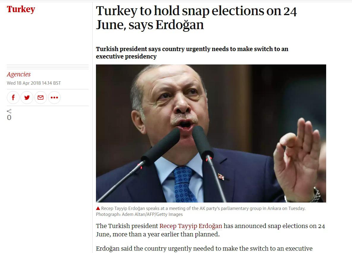 Erken Seçim Kararı Yabancı Basında Nasıl Yer Aldı?