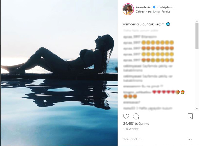 İrem Derici'den bikinili cesur pozlar