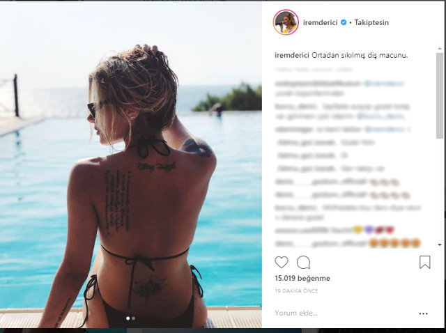 İrem Derici'den bikinili cesur pozlar