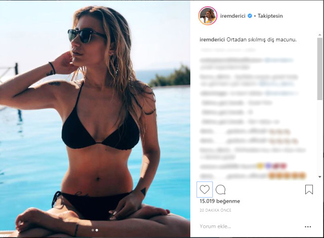 İrem Derici'den bikinili cesur pozlar