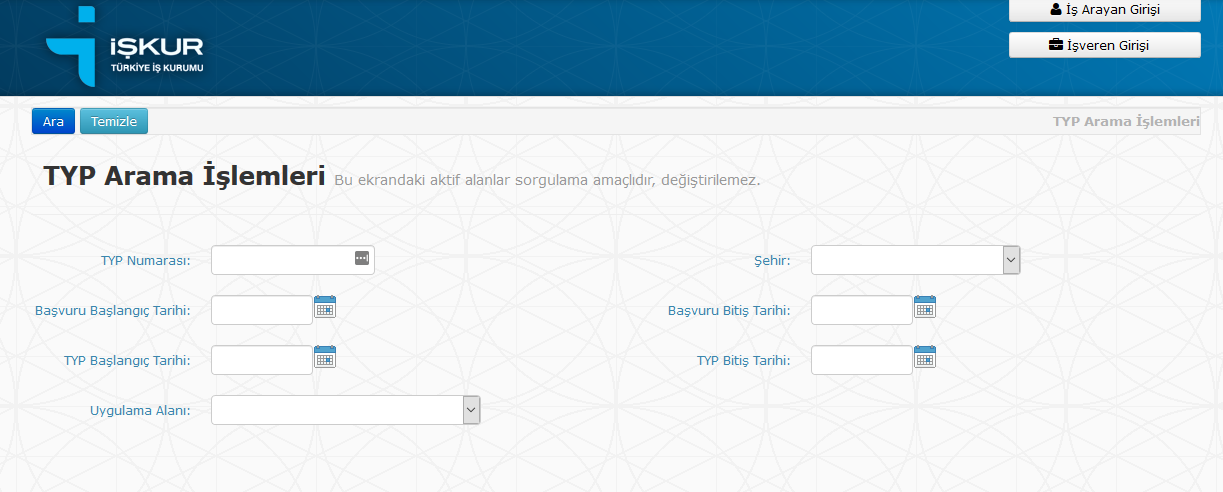 TYP nedir? Nasıl TYP başvurusu yaparım? TYP başvuru ekranı