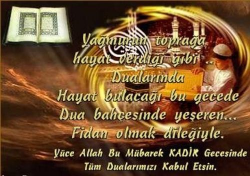 Resimli Kadir Gecesi kandil mesajları 2019 | Kandil mesajı görselleri