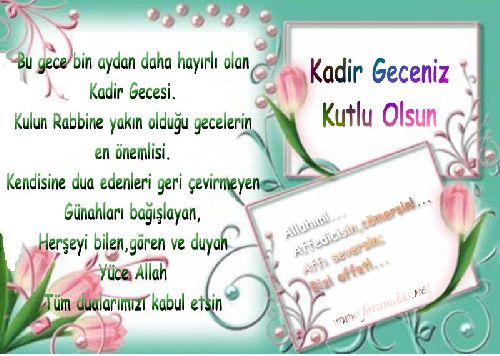 Resimli Kadir Gecesi kandil mesajları 2019 | Kandil mesajı görselleri