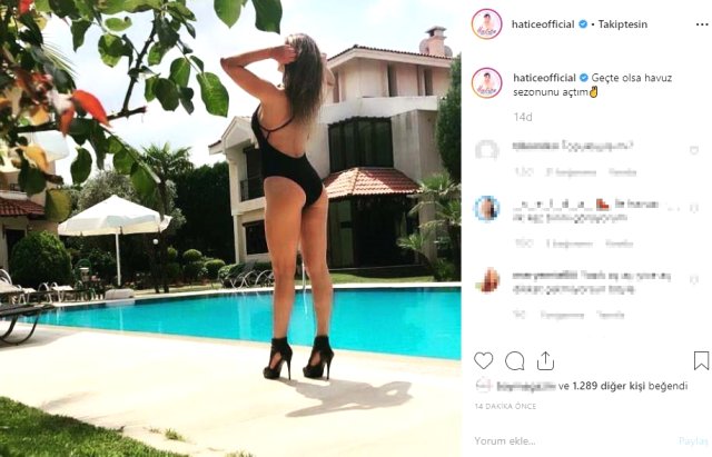 şarkıcı Hatice bikinili fotoğrafını paylaşınca yine olay oldu