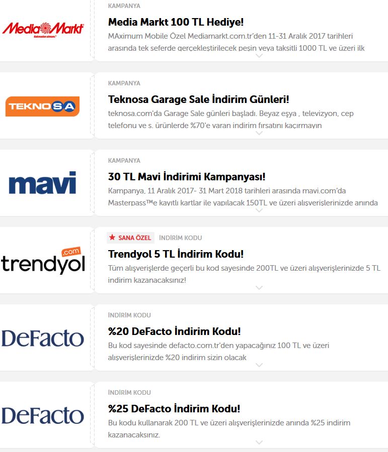 2018 Yılbaşı İndirimleri Olan Markalar Ve Ürünler