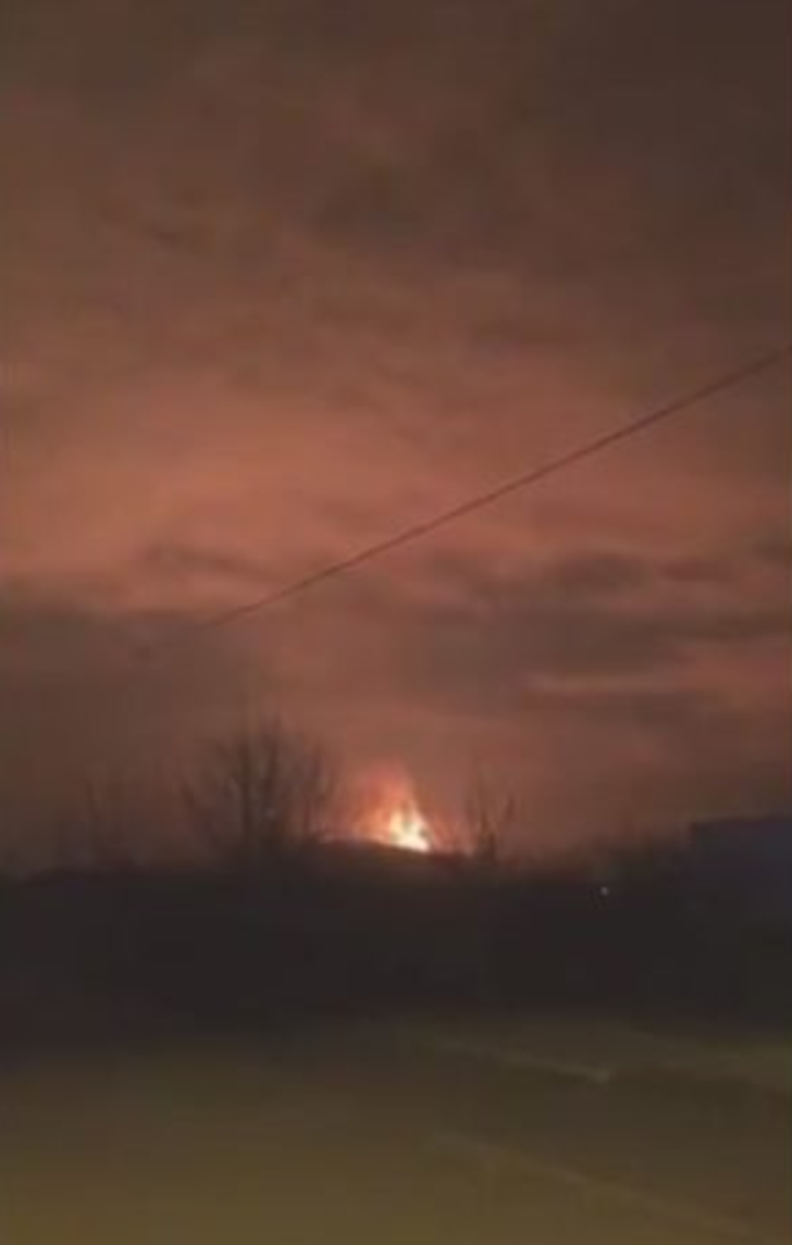 Sakarya'da doğalgaz hattında yangın çıktı