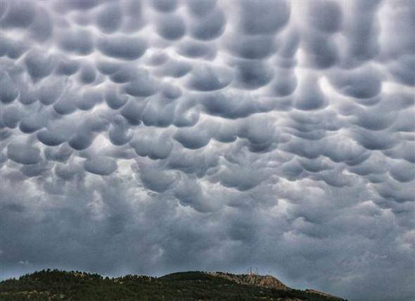 Tokat'taki 'Mammatus Bulutları' görenleri şaşkına çevirdi