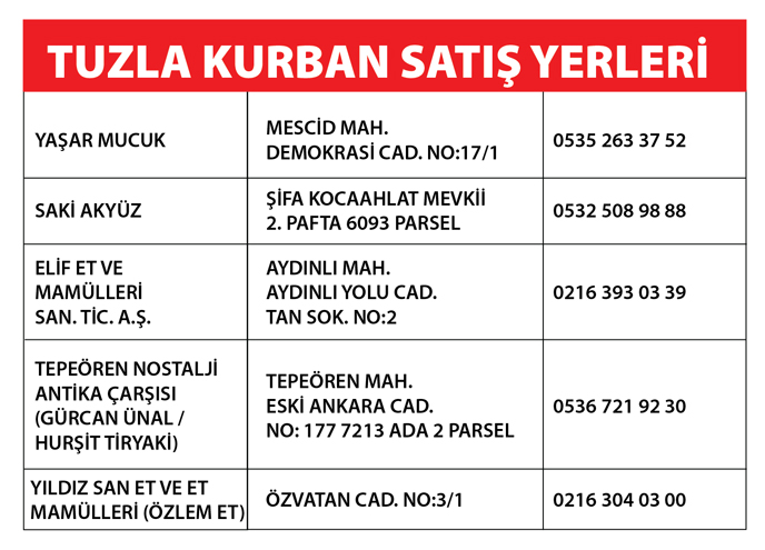 Tuzla Kurban Bayramı için çalışmalarına devam ediyor