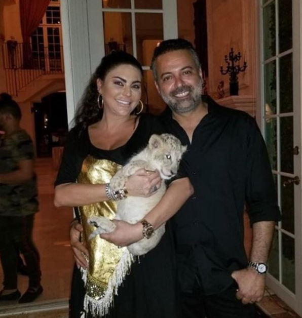 Süreyya Yalçın'dan eşine kaplanlı doğum günü partisi