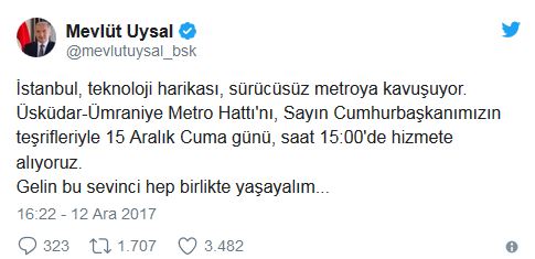 Türkiye'nin ilk sürücüsüz metrosu açılıyor