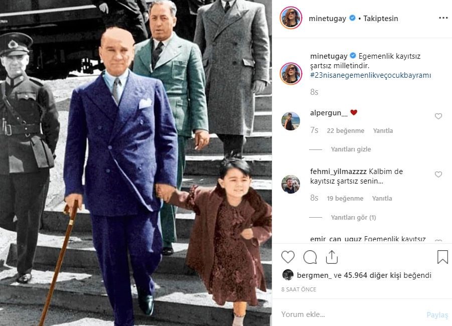 Ünlü isimlerden 23 Nisan kutlamaları