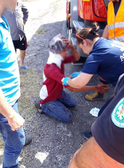Manisa'da korkunç bir kaza meydana geldi. İlk müdahaleyi işçiler yaptı