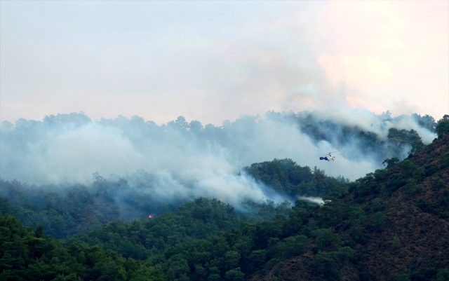 Muğla'da kontrol altına alınan yangın yeniden alevlendi