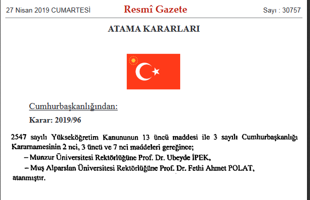 Prof. Dr. Ubeyde İpek kimdir? Munzur Üniversitesi yeni rektörü kimdir?