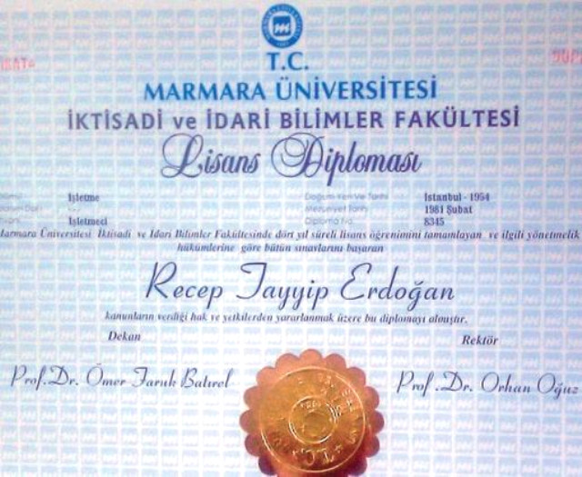 Nagehan Alçı Cumhurbaşkanı Erdoğan'ın diplomasını paylaştı