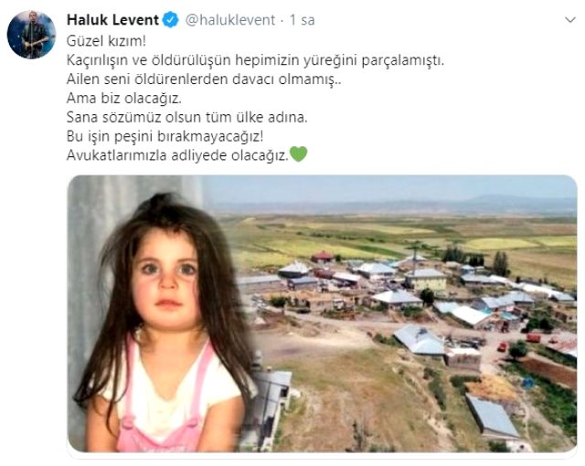 Haluk Levent minik Leyla'ya sahip çıktı