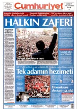 23 Haziran seçimlerinde gazete manşetleri