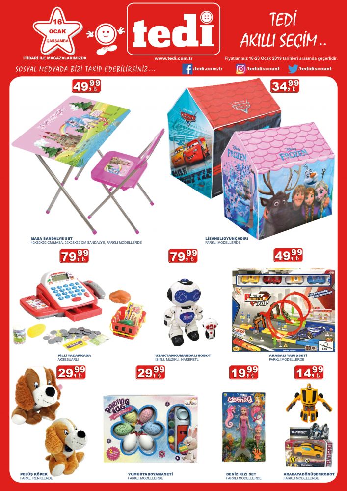 Tedi Aktüel Kataloğu 23 Ocak 2019|Tedi'de bu hafta neler var?