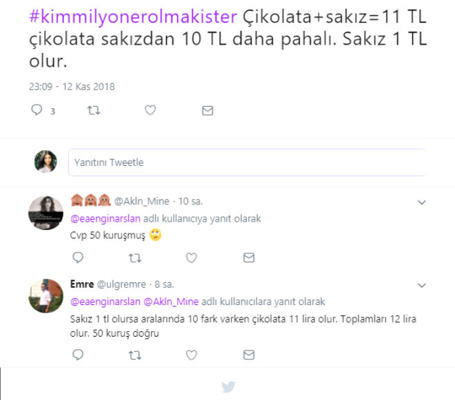 Kim Milyoner Olmak İster'de dikkat çeken matematik sorusu