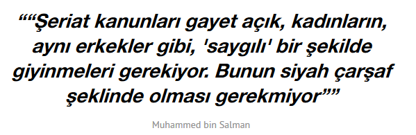 Suudi Arabistan'da Çarşaf Kalkıyor