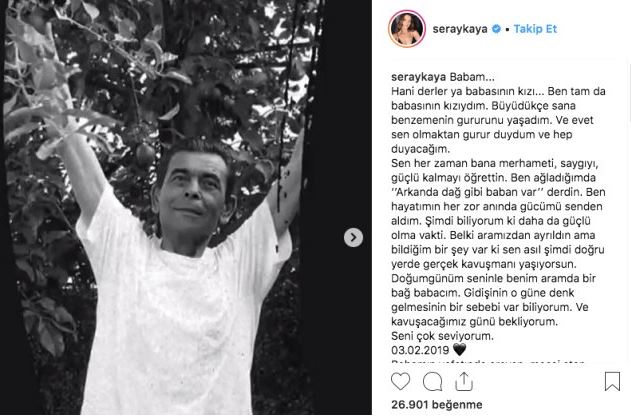 Babasını Kaybeden Seray Kaya, Mesajıyla Gözyaşlarına Boğdu