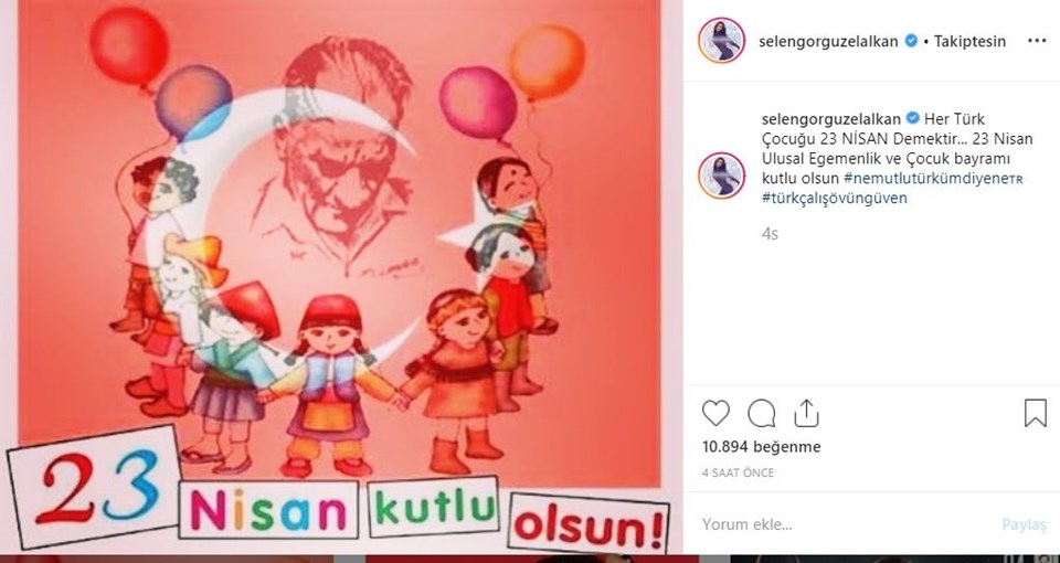 Ünlü isimlerden 23 Nisan kutlamaları